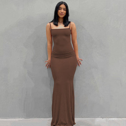 SilkElegance™ Luxury Satin Maxi Dress