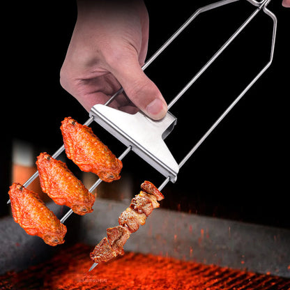 GrillMaster™ Tri-Spike: Revolutionerande 3-vägs Grillspett för Perfektion Varje Gång