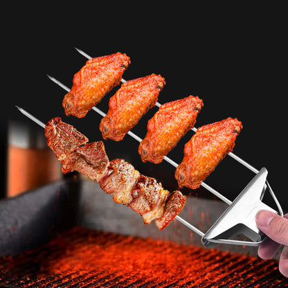 GrillMaster™ Tri-Spike: Revolutionerande 3-vägs Grillspett för Perfektion Varje Gång