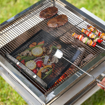 Grilla Säkert Meshväska - Återanvändbar Non-Stick PTFE Grillväska för Perfekta Grillresultat